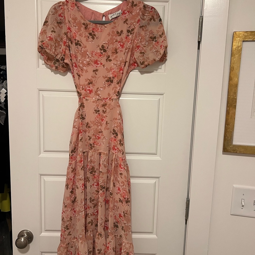 Petal & Pup Floral Pink Maxi Dress - Picture 6 of 7